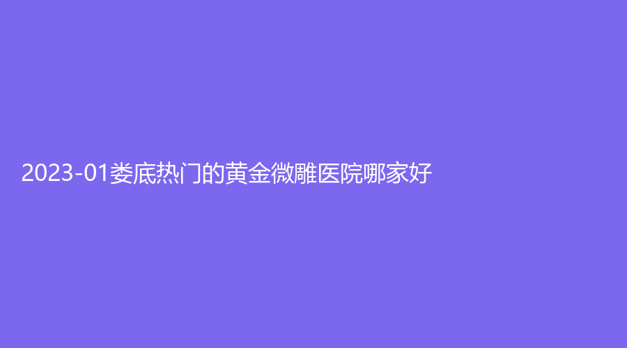 2023-01婁底熱門的黃金微雕醫(yī)院哪家好？仁愛醫(yī)院外科、希美、芯雅診所等機(jī)構(gòu)
